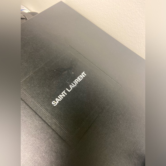 Saint Laurent Tribute 105 Leather Platform Sandal, Sz 9.5 - Picture 10 of 14